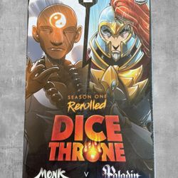 Dice Throne Season 1 Rerolled Monk vs Paladin Box 2 Board Game New Sealed Roxley