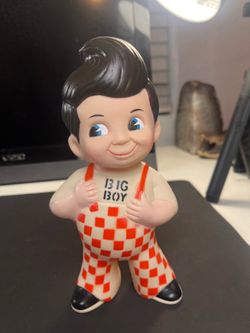 Vintage 1973 Bob's Big Boy Rubber Bank Vinyl Doll 8.5” Figure Great Condition