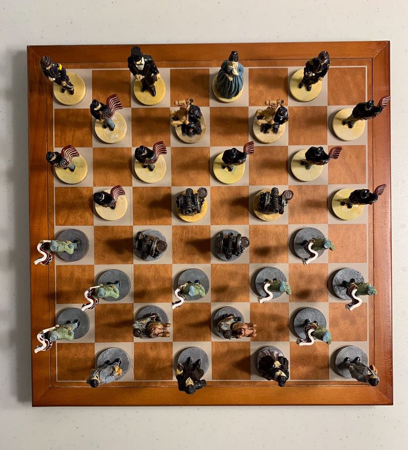 Civil War Chess Board Game Set