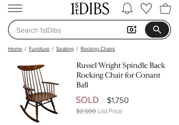 MCM rocking chair Russel Wright Conant Ball
