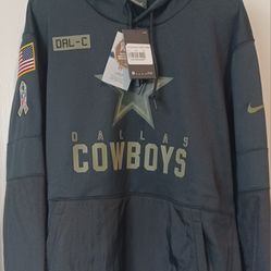 NIKE DALLAS COWBOYS 2020 SALUTE TO SERVICE THERMA 2XL HOODIE (BRAND NEW WITH TAGS)