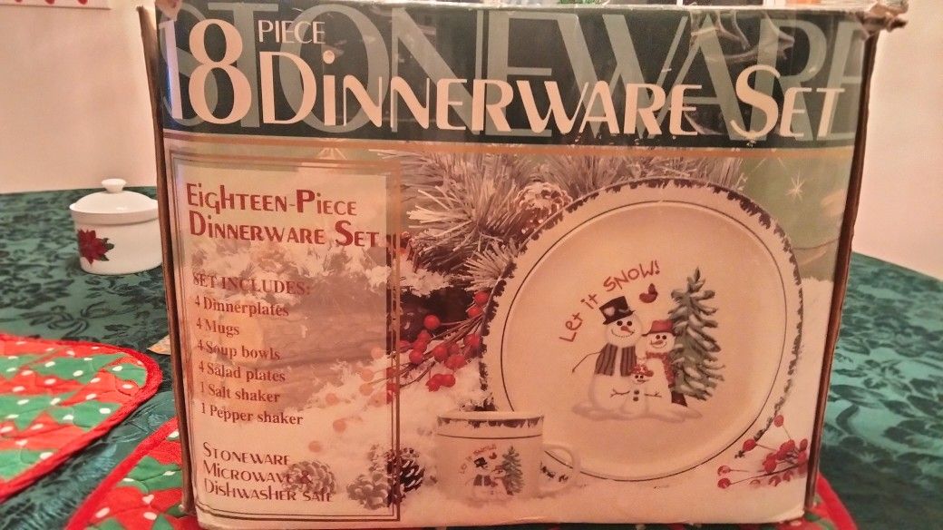 Let It Snow Stoneware Set