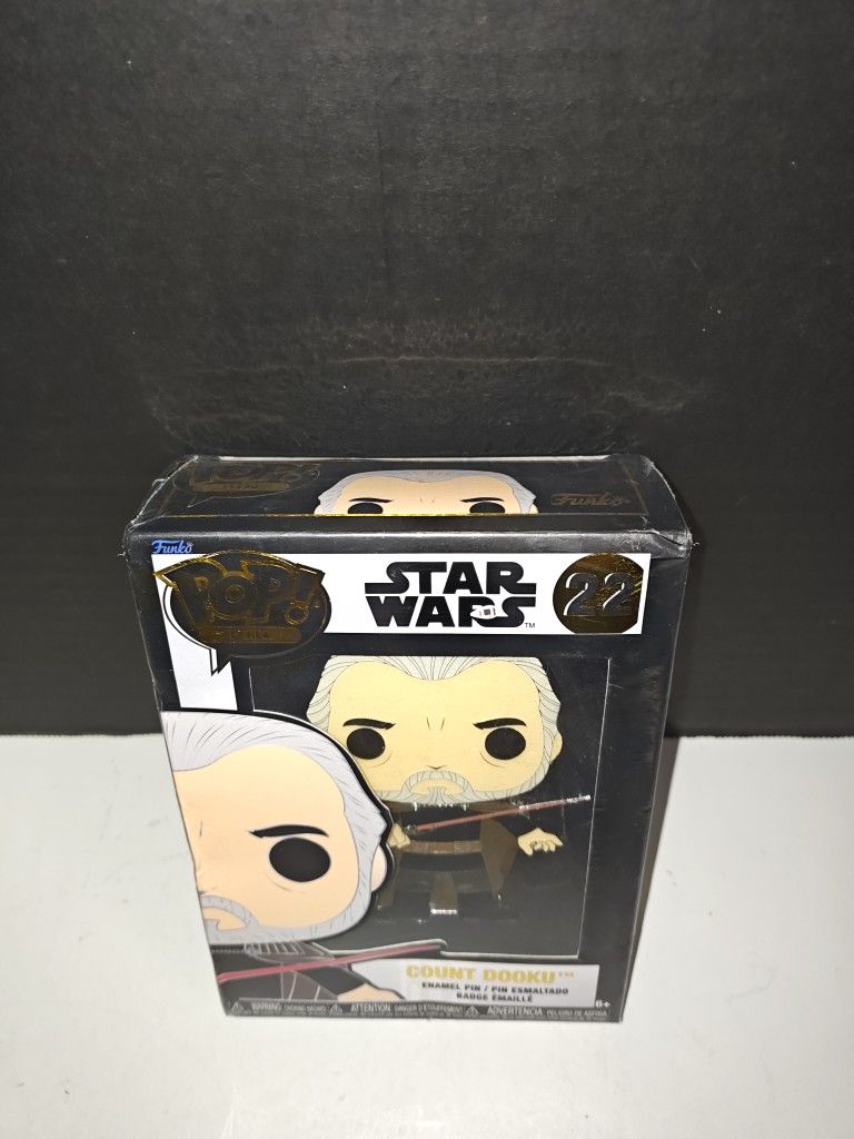 Funko POP! Pin Star Wars Count Dooku Collectible Enamel Pin #22 Disney New