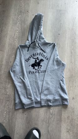 Grey large polo hoodie men