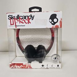Lot of 6 Brand New Skullcandy Supreme Sound Uprock Headphones in Red/Clear