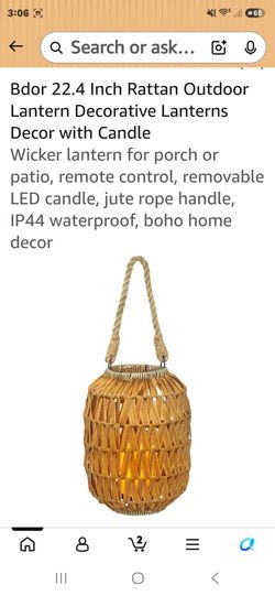 Ratan indoor/outdoor lantern