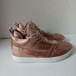 Nike Air Jordan Fadeaway SE Girls Rose Gold Shoes Size 7Y High-top Sneaker Shoes