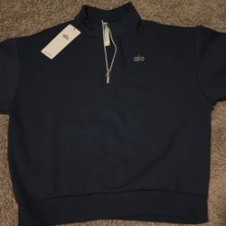 navy alo quarter zip
