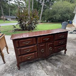 Vintage Solid Wood Dresser – French Provincial Style