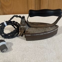 Antique 1906 Electric Clothes Iron by Pacific Electric Heating Co.