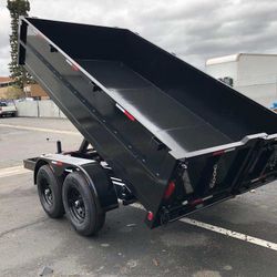 New Dump Trailer 8X12x2 Tandem Axle 