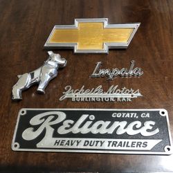 Group Of 5 GMC/Chevy/Mack Emblems & Plaque