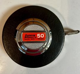 LUFKIN TOOLS 50’ WHITE CLAD TAPE MEASURE, HW223, USA