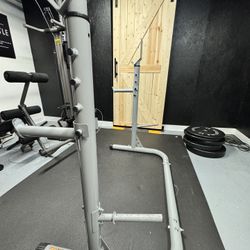 Gray weight Lifting Rack