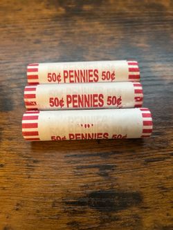 Unsearched penny rolls