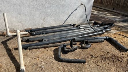 All Black plastic pipes