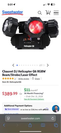2x Chauvet DJ helicopter Q6