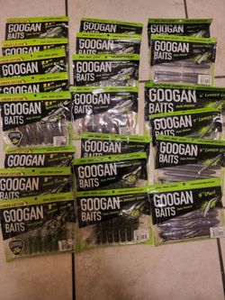 Fishing baits, hooks, tackle box