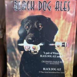 Black Dog  Ales Metal Sign 