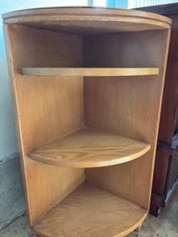Wooden Corner Shelf Unit 3 Tiers