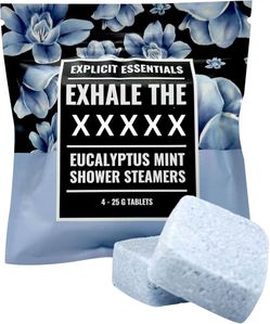 Set of 4 Explicit Essentials Shower Steamers Gift Funny Handmade Aromatherapy Shower Bombs | Relaxation & Stress Relief Spa Gift for Self-Care
