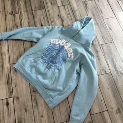 Large Blue spider hoodie 