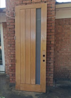 Glass unfinished satin door