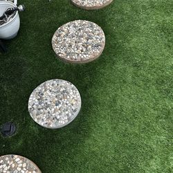 Lot of 8 Vintage Garden Stepping Stones 18”