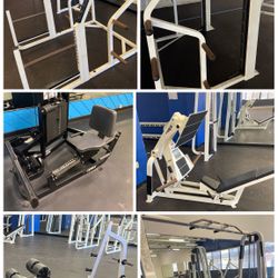 Gym Equipment, Olympic Weight, Lat, Leg, Chest & Smith Machines, Home Gyms, Leg Press, Rower, Dumbbell Rack Power Squat Curl 