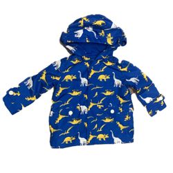 Boys NEW Rain Jacket Blue Dino 1 Yr Old 