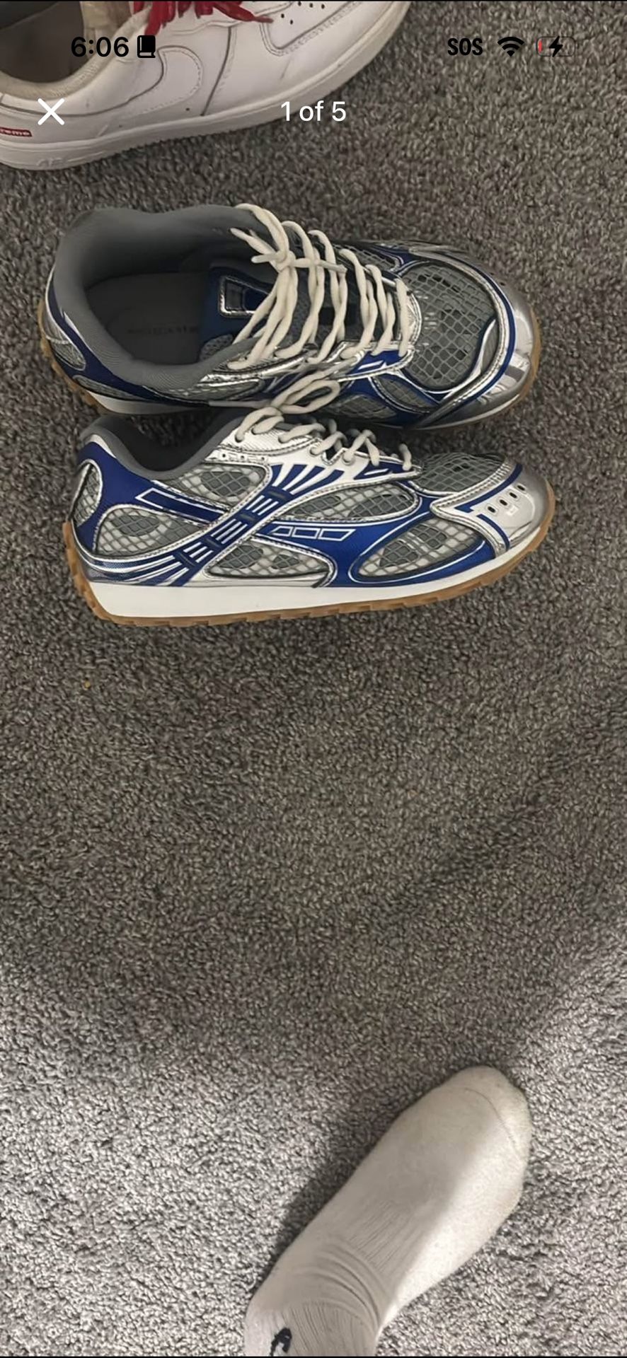 / Bottega Veneta / Bottega Veneta - Orbit Fishnet Sneakers - Blue - IT 43 - Moda Operandi - Obo