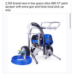 New In Box Graco 490 XT Ultimate Paint Sprayer Airless