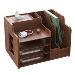 Office Desk Bookshelf 📚🪵 – Large Wooden Desktop Organizer for A4 Files (New)