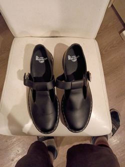 Dr. Martens Black Leather Mary Jane Shoes