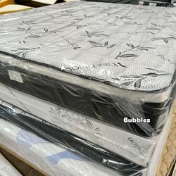 Organic cotton Euro Pillow Top 12” medium firm 🆕  In Plastic   Mattress only $199