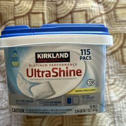 Kirkland Ultrashine Platinum Dishwasher Pacs
