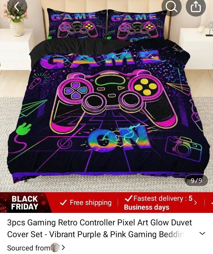 3 Piece Gaming Duvet Covers