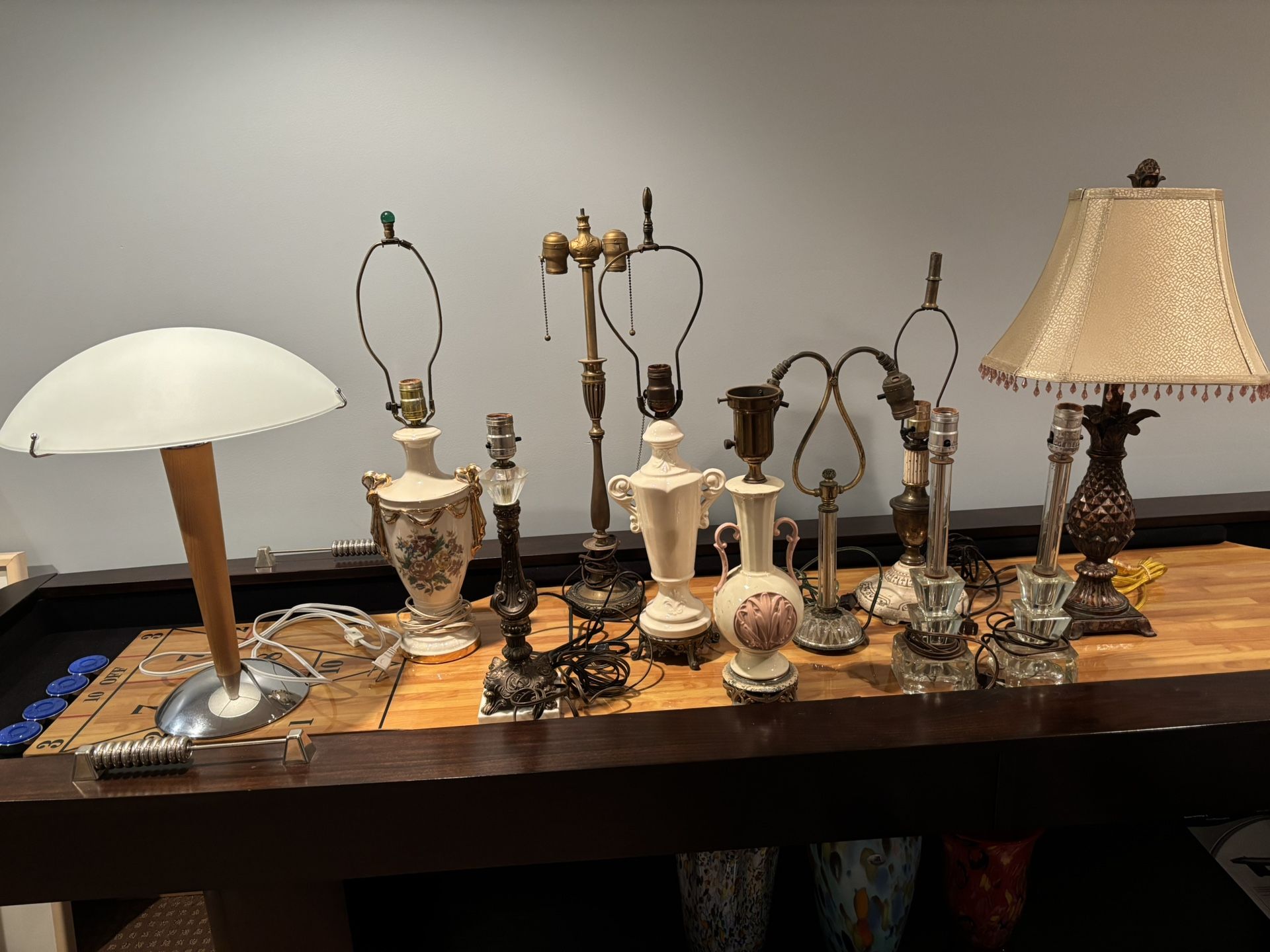 All For $50 ! Lot Of 11 Lamps ( 9 Antique, 2 Modern )