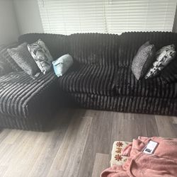 Midnight Madness 2 Piece Chaise Sofa Couch 