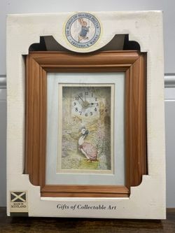 Beatrix Potter Jemima Puddle-Duck Framed Clock – Made in Scotland – Boxed