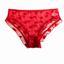 Medium Red Ruby Heart Bikini Panty 