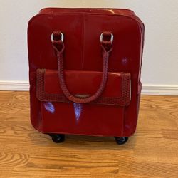 Rolling Carry On Red Patent   $75