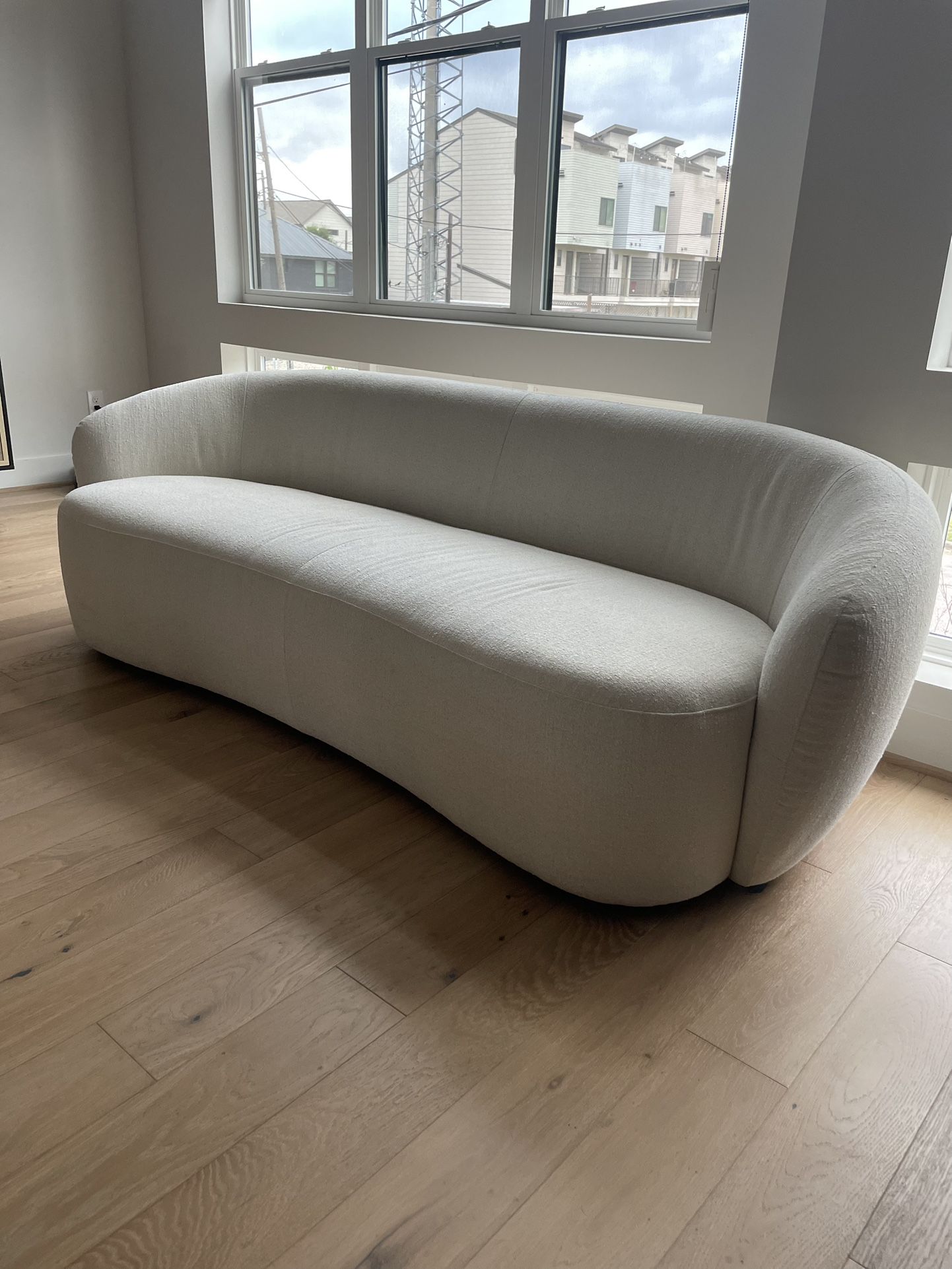 Curved Cream Sofa 