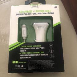 Car Charger + lightning Cable
