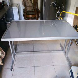 Metal And Glass top Desk For Office 