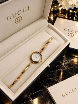 Gucci Gold-Tone Bangle Watch