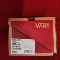 Vans - Classic Slip-Ons, White (sz. 12)