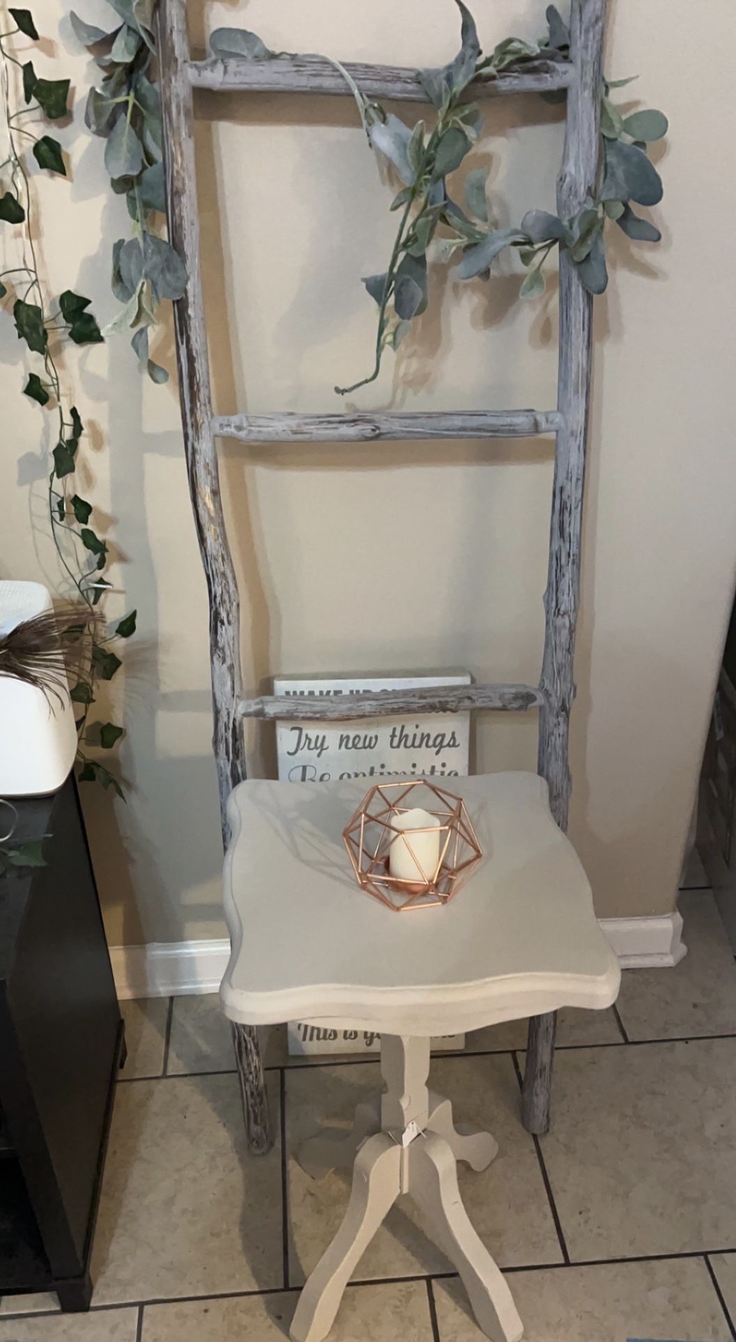 Ascent / Side Tables/ Plant Table Small Sandstone Beige Serious Inquiries Only Firm Price