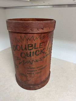 vintage Conti concentrated Castile shampoo wooden advertising drum.
