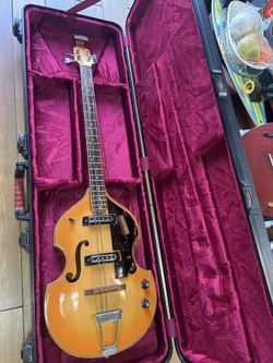 Teisco Kawai Norma Violin Beatle Bass 1960's Pumpkin Caramel Burst